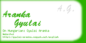 aranka gyulai business card